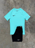 Dri Fit Turquoise / Black Set - T Shirt / Shorts