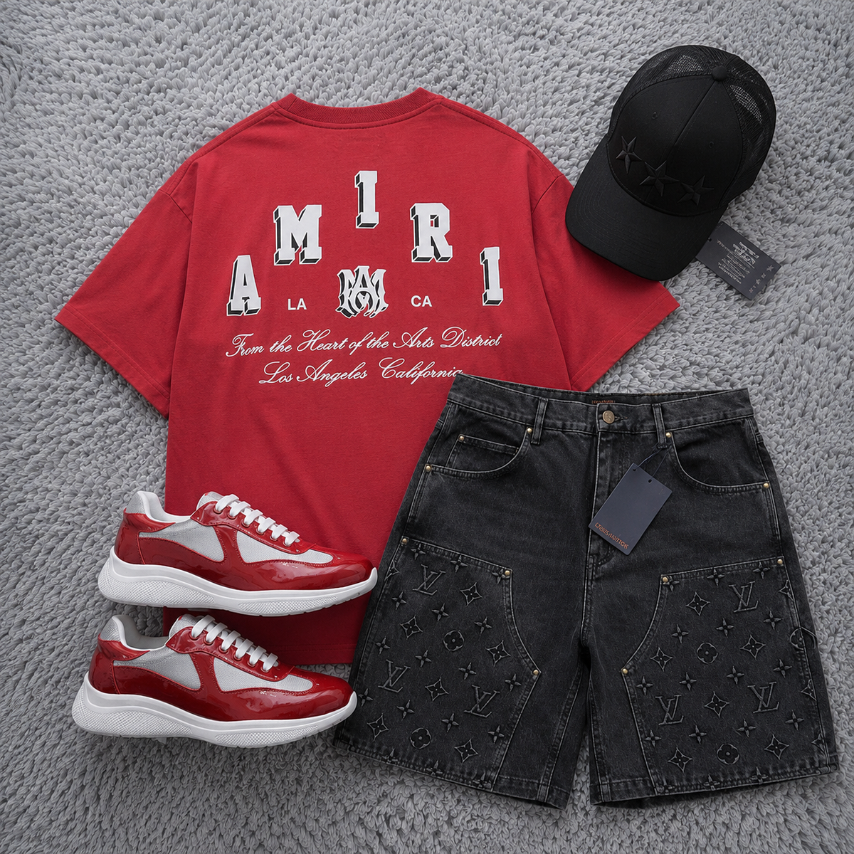 Red Amiri Shoe Set